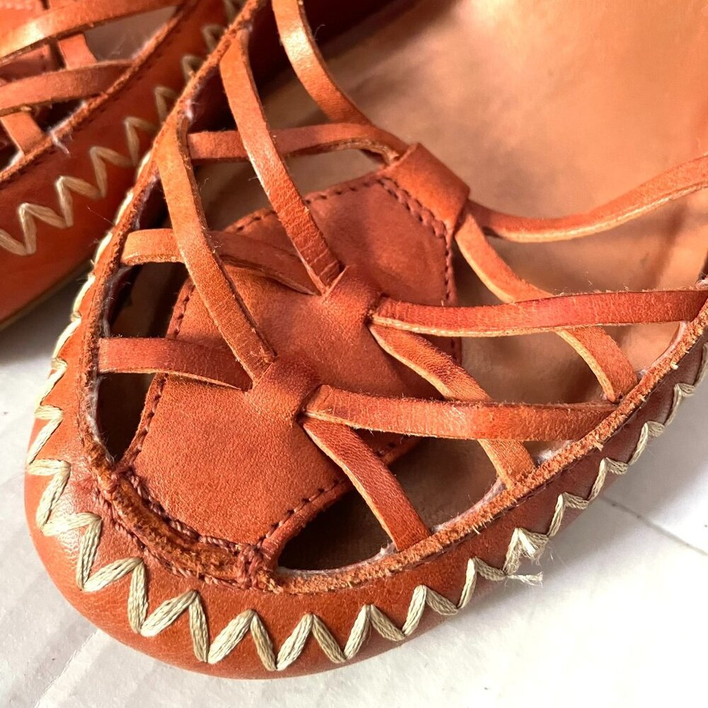 Diba Leather Mary Jane Whip Stitch Modest Stacked Heel - Picture 3 of 9